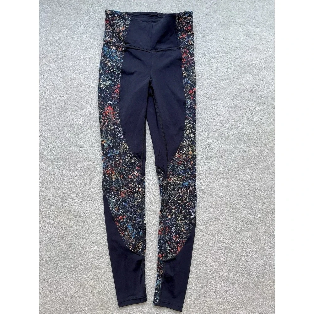 LULULEMON Wake and Train High Rise Flowerescent Leggings 4